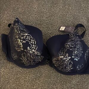Cacique Blue Bra with Elegant Design